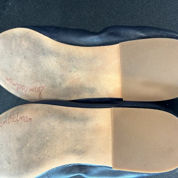 Sam Edelman Navy Felicia Leather Ballet Flats Size 7.5 - Picture 3 of 7